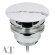 Донный клапан для раковины свободный слив хром, белый ELITE AeT, арт. A037481