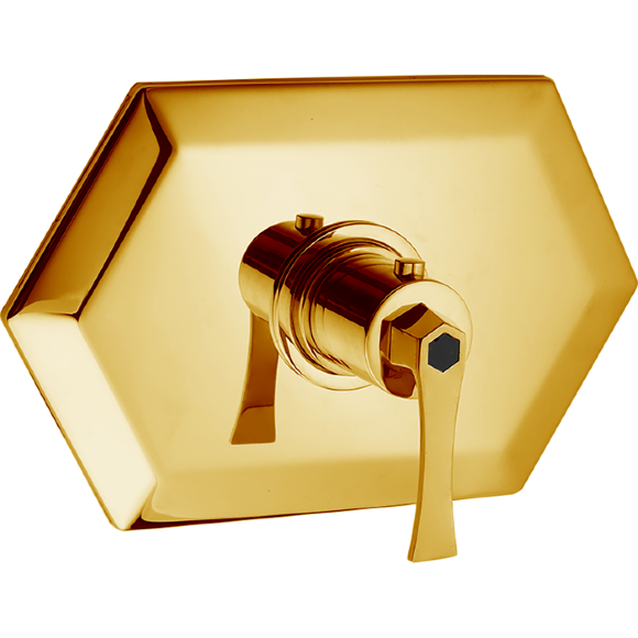 Термостатический смеситель для душа CISAL Cherie цвет: золото/черный арт. CF0072007C