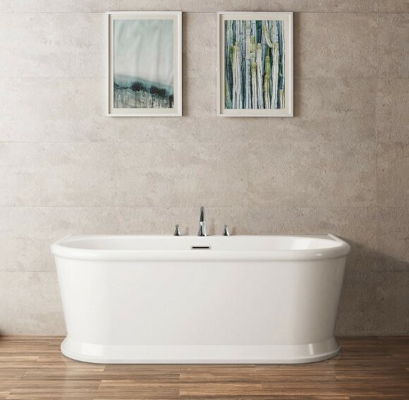 BelBagno Акриловая ванна 150x80, пристенная, овальная, белая, арт. BB408-1500-800