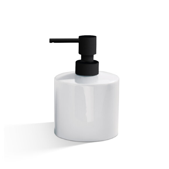 Дозатор для жидкого мыла Decor Walther DW 520 настольный цвет: белый/черный матовый, арт. 0844153 