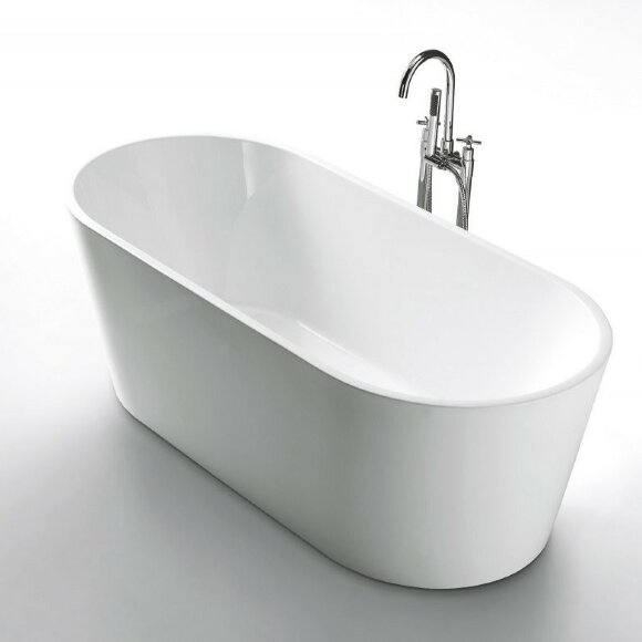 BelBagno Акриловая ванна 160x80, отдельностоящая, овальная, белая, арт. BB202-1600-800