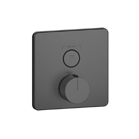 Comfort Смеситель для душа, встраиваемый, термостатический, с 1 запорной кнопкой, Hi-Fi Gessi цвет: Black Metal PVD - 38717#706