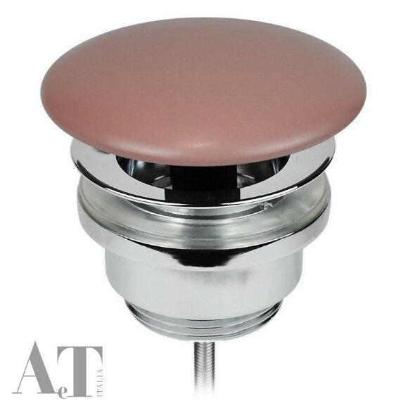 Донный клапан для раковины CURVY свободный слив хром, розовый CURVY  AeT, арт. A044VX142