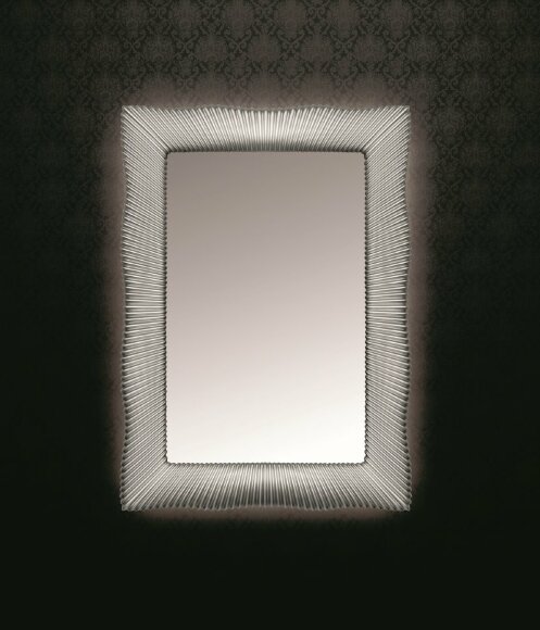 Зеркало Soho 120x80 см прямоугольное с подсветкой цвет: серебро ArmadiArt арт. 522
