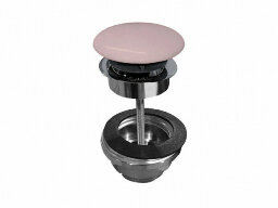 Донный клапан для раковины 1 1/4", Scarabeo, 10010/C CR 54 цвет: хром/Antique pink