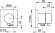 Keuco Встраиваемый запорный вентиль с выводом для шланга с рукояткой Comfort, с квадратной розеткой, Ixmo, 59541 371102 цвет: черный матовый