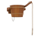 Обливное устройство SAWO, кедр, 18л, 393-D, цвет: коричневый