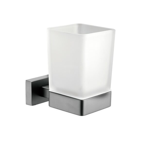 Стакан для ванной комнаты BELZ B904, B90406 цвет: вороненая сталь