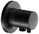 Keuco Встраиваемый запорный вентиль с выводом для шланга с рукояткой Comfort, с круглой розеткой, Ixmo, 59541 371101 цвет: черный матовый