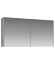 AQWELLA Mobi Зеркальный шкаф 120 см с двумя дверьми на петлях с доводчиком. Цвет бетон светлый - MOB0412+MOB0717BS