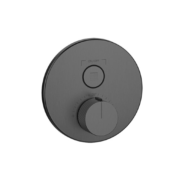 Comfort Смеситель для душа, встраиваемый, термостатический, с 1 запорной кнопкой, Hi-Fi Gessi цвет: Black Metal PVD - 38711#706